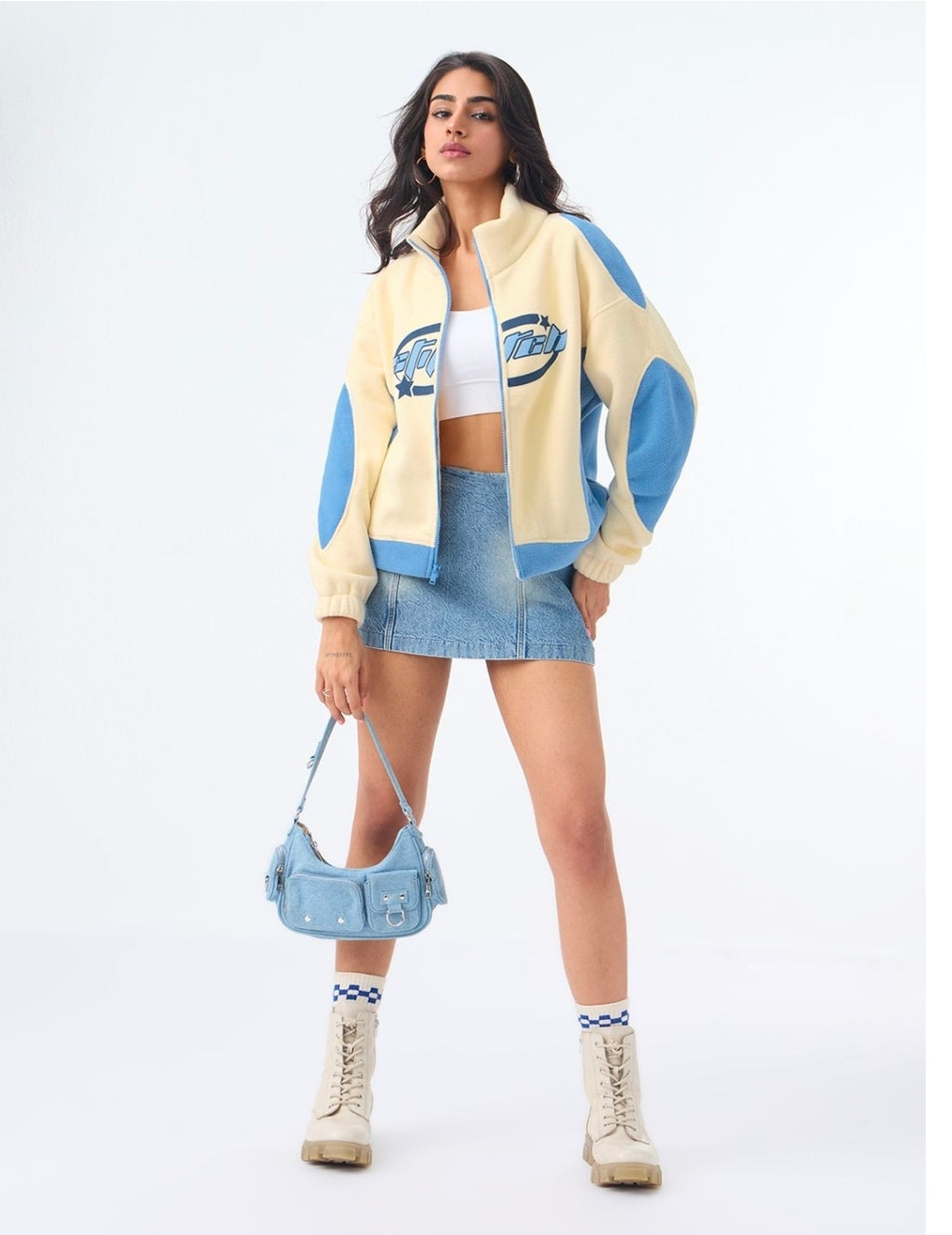 A oversize fit Jacket | Lilo & Stitch: Starry Dreams Women Jackets | POLAR FLEECE (The Souled Store)