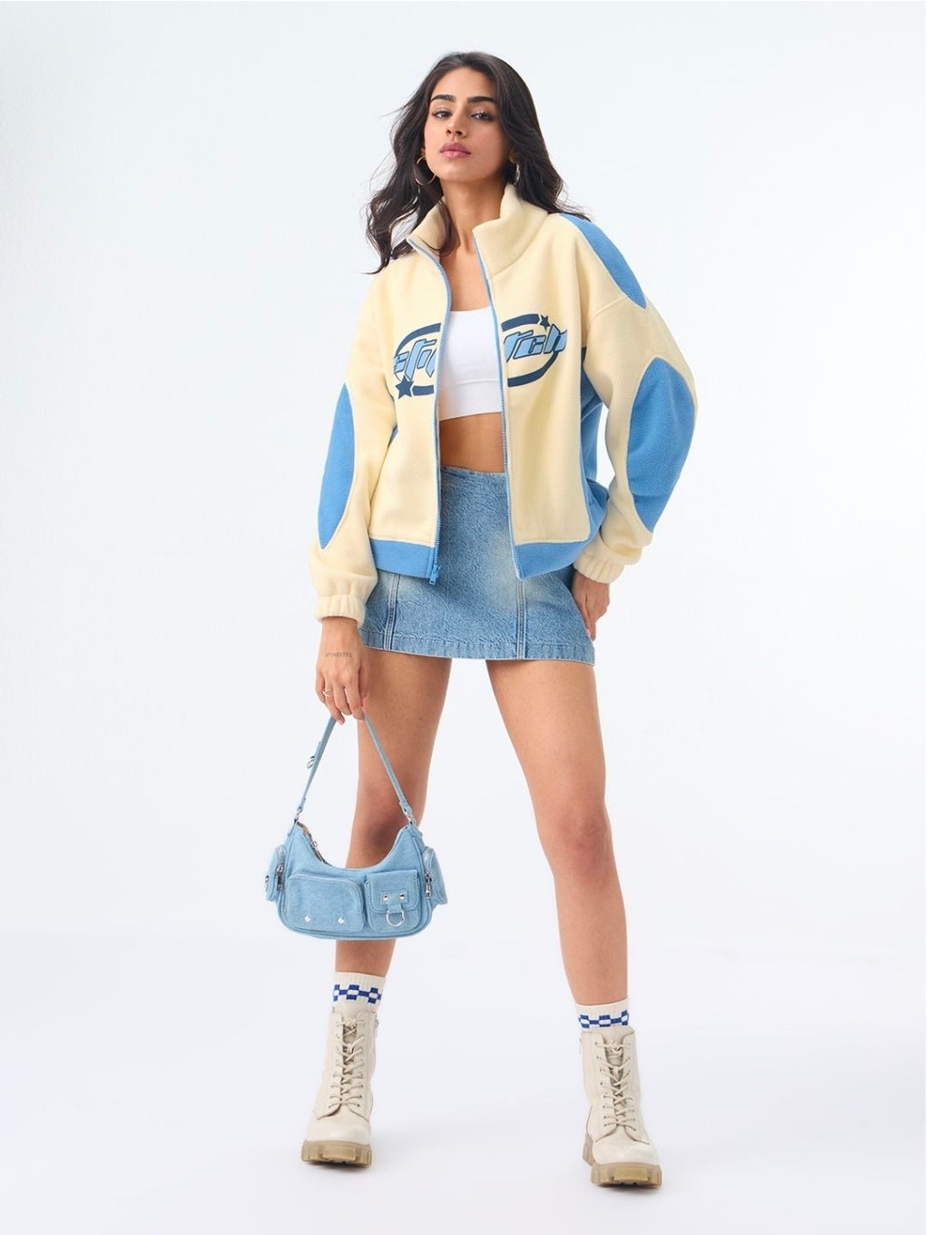 A oversize fit Jacket | Lilo & Stitch: Starry Dreams Women Jackets | POLAR FLEECE (The Souled Store)