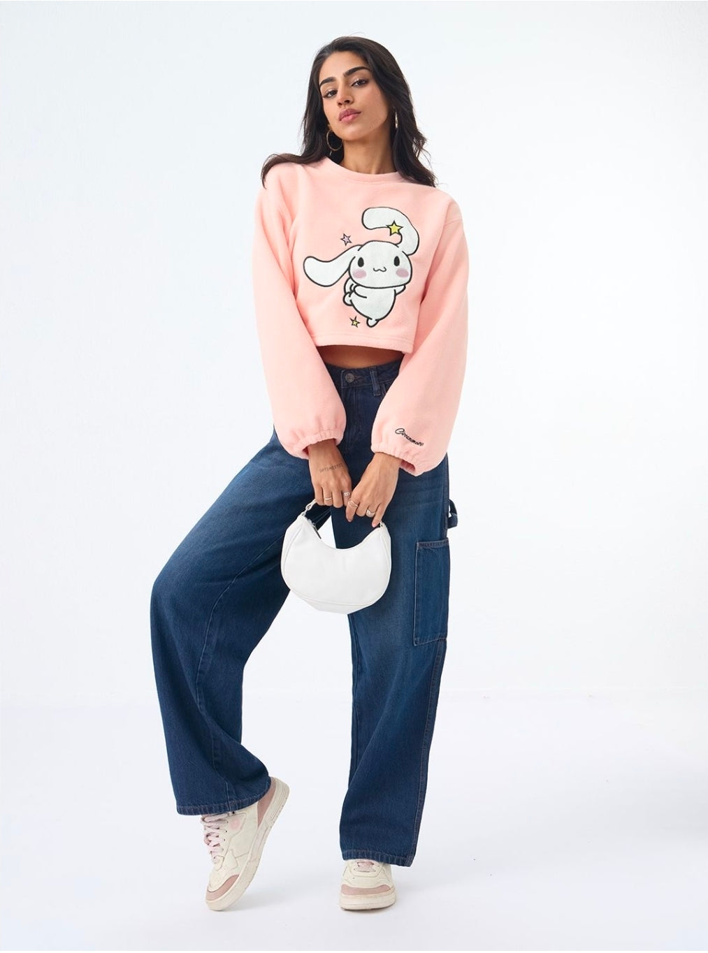 A Oversized Sweatshirts | Sanrio: Cinnamoroll Women  Sweatshirts | PREMIUM POLAR FLEECE (The Souled Store)