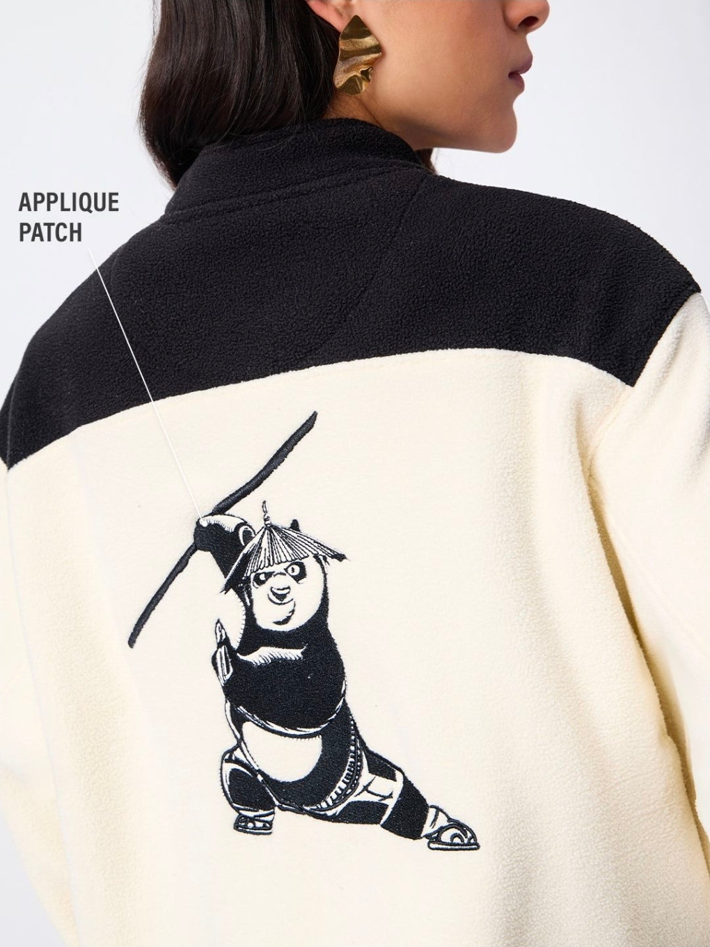 A oversize fit Jacket | Kung Fu Panda: Racer Chi Women Jackets | PREMIUM HEAVY POLAR FLEECE (The Souled Store)