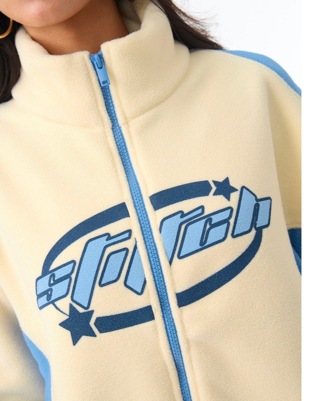 A oversize fit Jacket | Lilo & Stitch: Starry Dreams Women Jackets | POLAR FLEECE (The Souled Store)