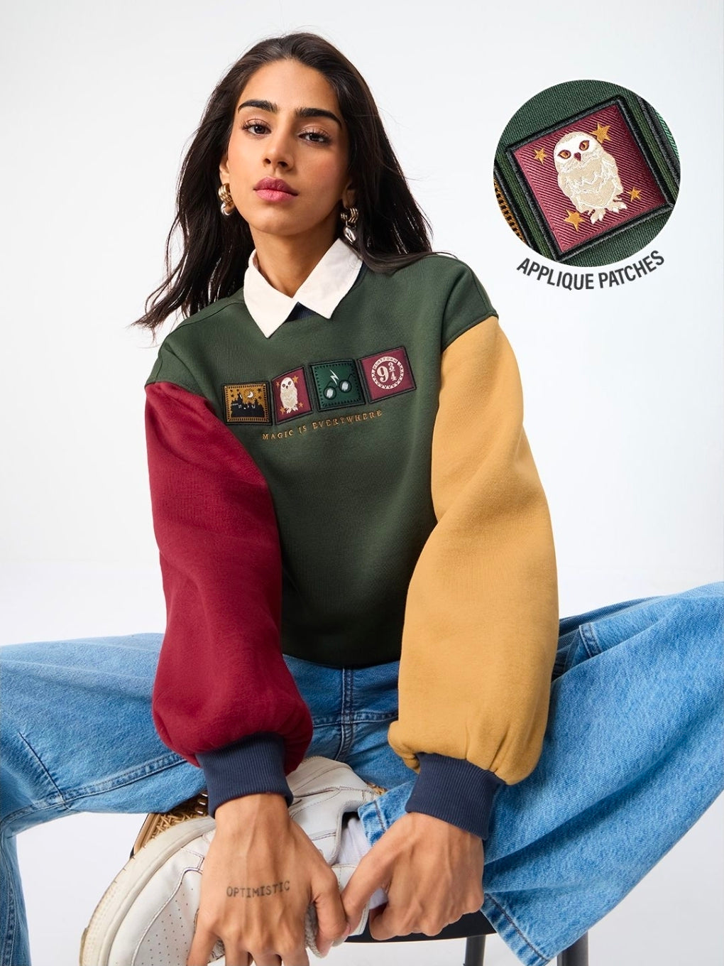 A Oversized Sweatshirts | Harry Potter: Magic Is Everywhere Women Sweatshirts | PREMIUM HEAVY FLEECE (The Souled Store)