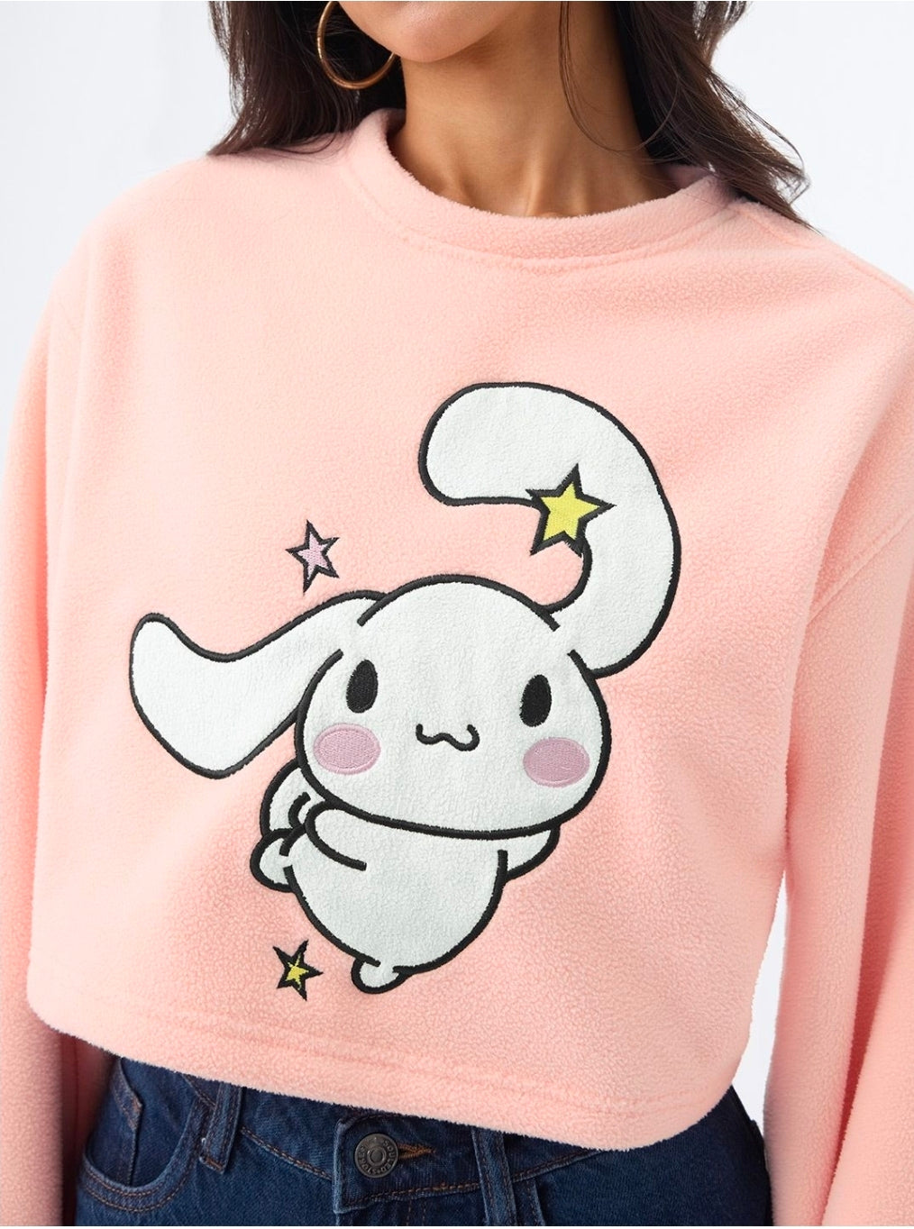 A Oversized Sweatshirts | Sanrio: Cinnamoroll Women  Sweatshirts | PREMIUM POLAR FLEECE (The Souled Store)