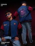 A OVERSIZED FIT Varsity Jackets | FC Barcelona: Barca MENS Varsity Jackets | PREMIUM HEAVY FLEECE (The Souled Store)