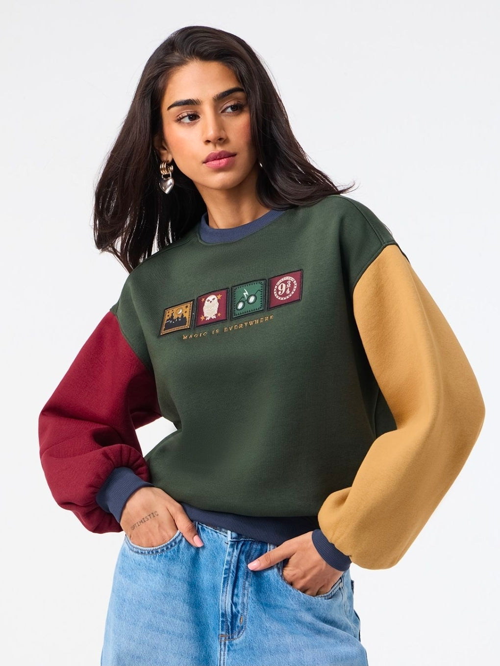 A Oversized Sweatshirts | Harry Potter: Magic Is Everywhere Women Sweatshirts | PREMIUM HEAVY FLEECE (The Souled Store)