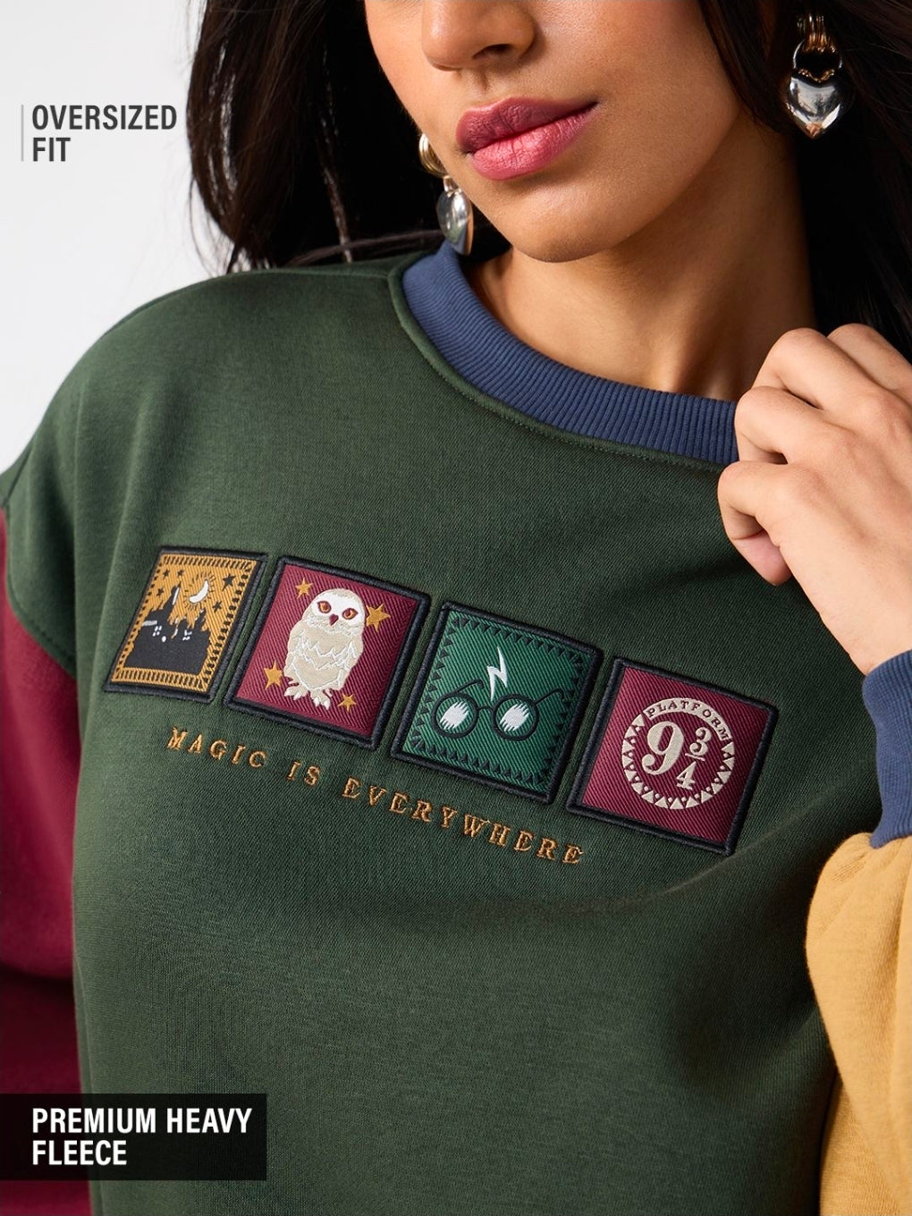 A Oversized Sweatshirts | Harry Potter: Magic Is Everywhere Women Sweatshirts | PREMIUM HEAVY FLEECE (The Souled Store)