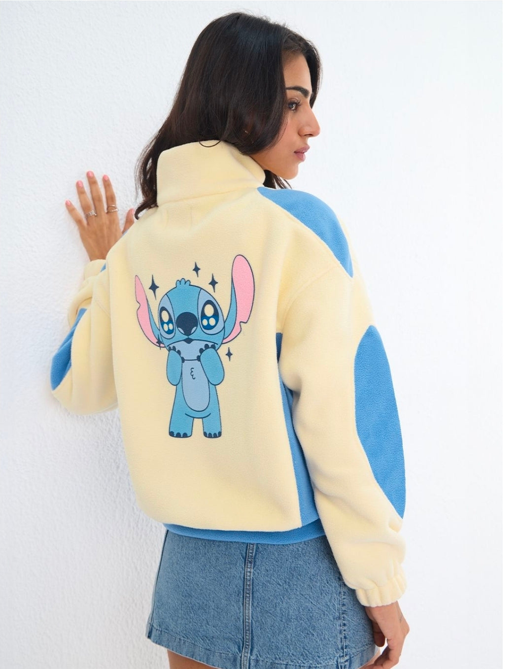 A oversize fit Jacket | Lilo & Stitch: Starry Dreams Women Jackets | POLAR FLEECE (The Souled Store)