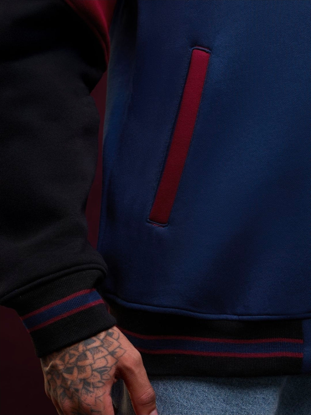 A OVERSIZED FIT Varsity Jackets | FC Barcelona: Barca MENS Varsity Jackets | PREMIUM HEAVY FLEECE (The Souled Store)